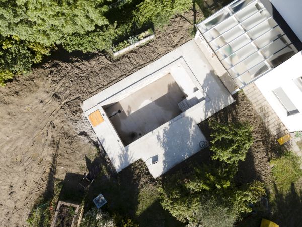 Pool Area Grading in Goshen