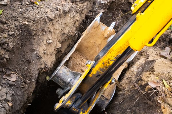 Downspout Trenching in Goshen