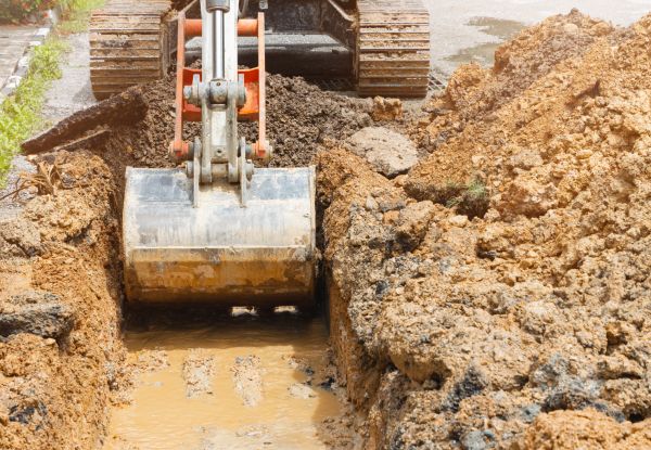 Water Line Digging in Goshen